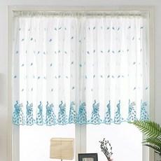 室內設計窗戶用雪紡窗簾, 藍色