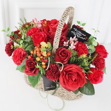 Garden in the City 仿真花籃, 紅色的