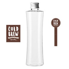 AA270透明PET瓶270ml+鋁蓋+瓶標LB12M+封條LB1224套組, 20組