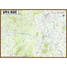 경상북도 상주시 지도 대형 210 x 155 cm, 1개
