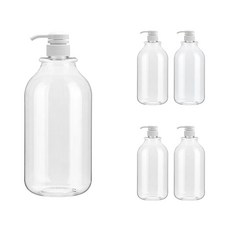 透明空瓶 1000ml+壓頭 白色 ARB1000, 5組