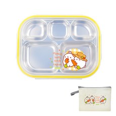 MOLANG 角色印花密封餐盤+便當袋, 混色, 餐盤+蓋子+袋子