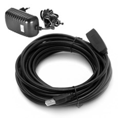 Nextu USB2.0 訊號延長線 + 5V 2A變壓器 NEXT-USB0PW, 1個, 10m