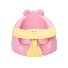 아르브 쿠션 아기 의자 + 트레이 세트, 의자(핑크), 트레이(옐로우)