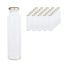 Gain Global金色瓶蓋直筒飲料瓶, 300ml, 40組