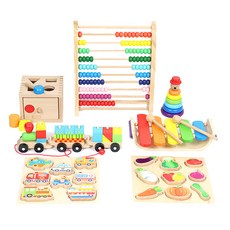 Todolibro 木製益智教學玩具 7種組, 混合顏色