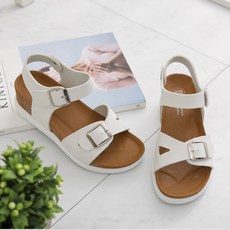 GODSHOE Wink厚底束帶涼鞋, White, 230mm