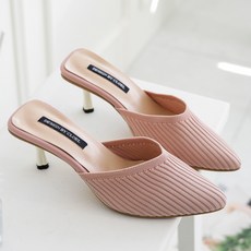 갓슈 CLOEL 여성용 콜스 니트 뮬 스틸레토 슈즈