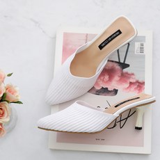 갓슈 CLOEL 여성용 콜스 니트 뮬 스틸레토 슈즈