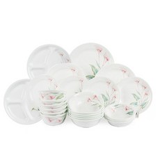 Corelle 康寧 6人份花朵印花碗盤組 28入, 混色, 7種餐具