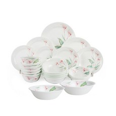 코렐 백합 6인 식기 홈세트 냉면기 31p, 혼합색상, 식기 9종