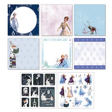 冷凍 2 年糕備忘錄紙 6 種 + 全息貼紙 2 種套組 B, 混色, 1套