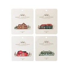 DBD DESIGN 聖誕標籤套組 4 x 15p, 雪村, 1套