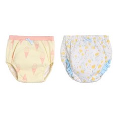 베베쥬 G세트 배변훈련팬티 2p, 소프트콘 + 꽃 프릴, 1개