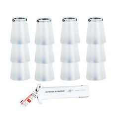 SPEED STACKS 經典競技疊杯 12入+提拉杆, 混色