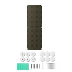 업테리어 타공판 30 x 90 cm + 핀 나사식 설치키트 B형, 1세트, 카키
