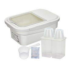씨밀렉스 라이스키퍼 5kg + 잡곡통 950ml x 2p 세트, 아이보리, 1세트
