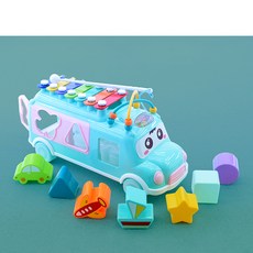 GabeFamily 音樂巴士木琴玩具 KS2805, 藍色, 1個