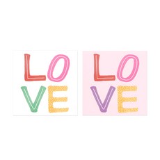 LOVE 貼紙 7 x 7 cm, 混色, 100個