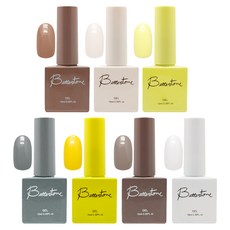 IVIt 素色彩繪指甲油7件組, Soft Skin+Brown+Cafe Mocha+Egg Tar+Forsythia+Whitening White+Gray, 1組, 70ml