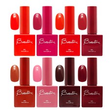 IVIt 美甲用凝膠指甲油8件組, Cherry+Persimmon+Berry Berry+Hot Red+Red Wine+Brown Red+Light Red+Rose Pink, 1組, 80ml