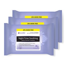 epielle 夜間舒緩潔面紙巾, 30張, 3個