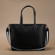 Enreve 拉鍊式單肩包 V2+分隔收納內袋+背帶組, Dark Black