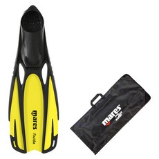mares Fluida 腳蹼訓練 + 腳蹼包, 清澈的黃色