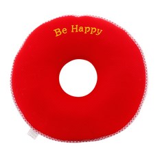Esol Home Air Mesh 功能性圓形甜甜圈墊, 紅色(Be Happy款), 1個