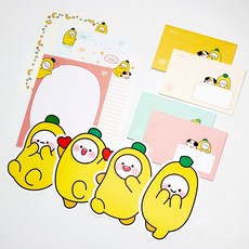 POPO FANCY 4 種 Lululala 文具, 象牙色、黃色、薄荷色、粉色, 10套