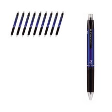 Uni RE3 可擦凝膠墨水 3 色圓珠筆 0.5 毫米, 海軍, 10個