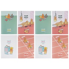 SSUEIM&CCLIM 魷魚精月學習計劃書 4 x 2p 套組, 01 Mint+02 Pink+03 White+04 Peach