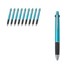Uni 三菱 JETSTREAM 4色 + 自動鉛筆 多功能筆 MSXE5-1000 0.7mm, 淺藍色, 10個