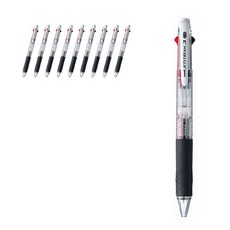 Uni 三菱 JETSTREAM 3色多功能筆 SXE3-400 0.38mm, 深透明T, 10個