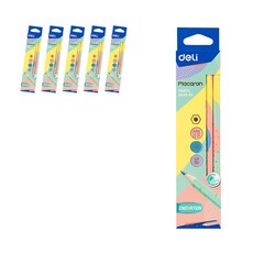 deLi 馬卡龍鉛筆 HB EU54900 12入, 混色, 6個