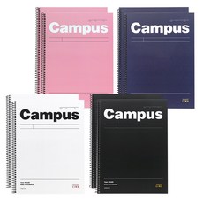 Pinkfoot Campus筆記本 4款, 白色+粉色+海軍藍+黑色, 2組