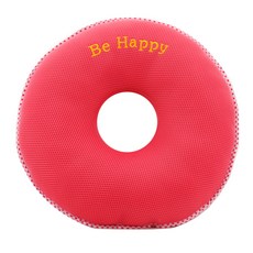 ISOLHOME 機能性空氣網眼甜甜圈坐墊, 粉色(Be Happy款), 1個