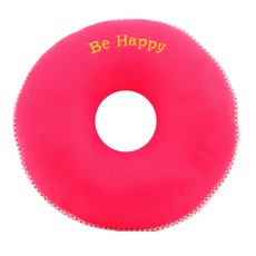 ISOLHOME 機能性空氣網眼甜甜圈坐墊, 亮粉色(Be Happy款), 1個