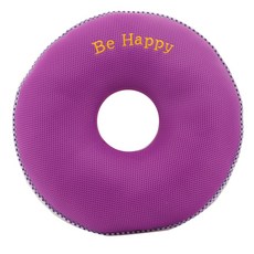 ISOLHOME 機能性空氣網眼甜甜圈坐墊, 紫色(Be Happy款), 1個