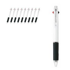 Uni 三菱 JETSTREAM 3色多功能筆 0.5mm SXE3-400, 白色 1, 10個