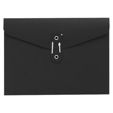 LOGUE 雞眼扣橫式紙袋 黑色, L, 10個