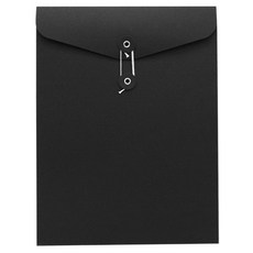 DONNA&DECO 鈕扣文件夾 黑色, 10個, L