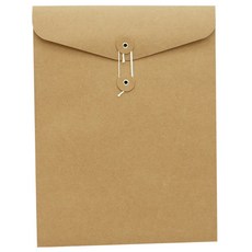 로그 아일렛 종이봉투 세로형 크라프트, L(23.4 x 30.8 cm), 10개