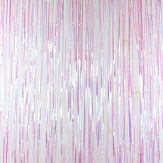 WOW PARTY KOREA 派對銀箔流蘇簾 5入, 珍珠白, 1套