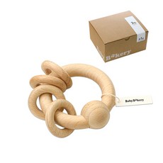 Baby Bakery 木製甜甜圈造型響鈴, 淺駝色