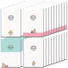 쓰임앤끌림 신학기 영어 과목 오징징 노트 I 4종 x 10p 세트, 혼합색상, 1세트