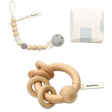 Baby Bakery Wood Rattle A 2 件套, 淺駝色