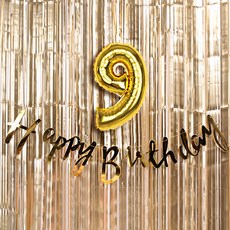 PARTYHAE Twinkle 生日派對裝飾組 9, 金色, 1套