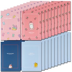 SSUEIM&CCLIM 4 個迷你便利店筆記本 x 10p 套組, 01 果凍、02 櫻桃、03 草莓、04 香蕉, 1組