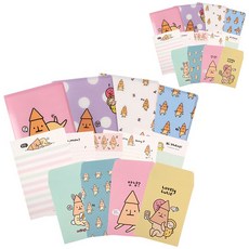 쓰임앤끌림 오징징 핵인싸 편지지 4종 x 2p 세트, 01핑크, 02화이트, 03블루, 04퍼플, 1세트